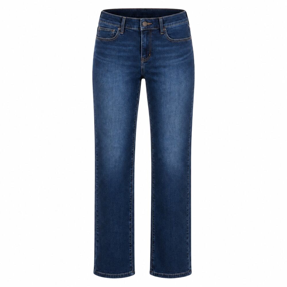 Levi's Slimming Straight Jeans Womens 32x32 Stretch Mid Rise Dark Wash Nice Fade